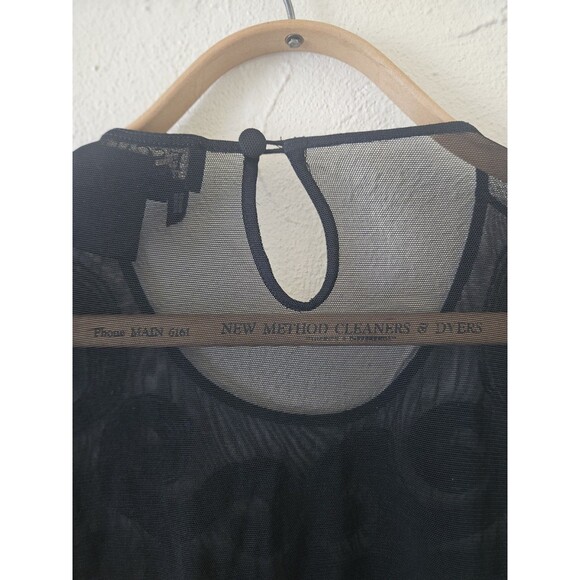 Escada Mesh And Beaded Body Suite Vtg Black Size L - Picture 8 of 10